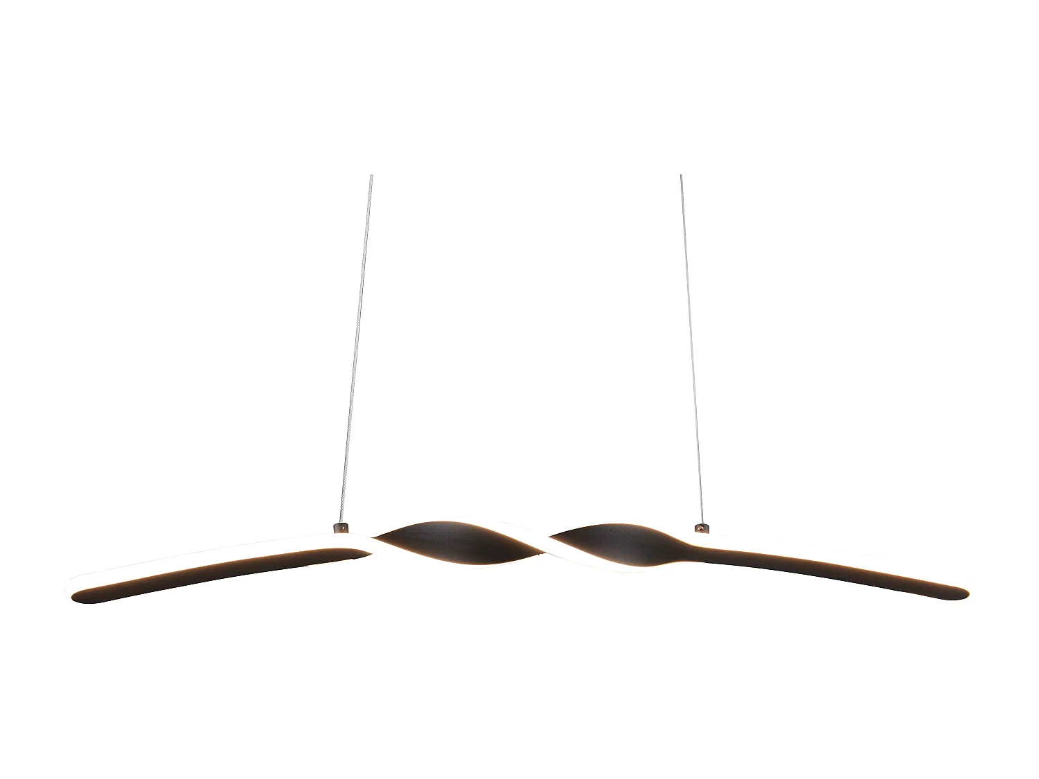 Lampada a sospensione LED, metallo, nero, L 80 cm, Ginko