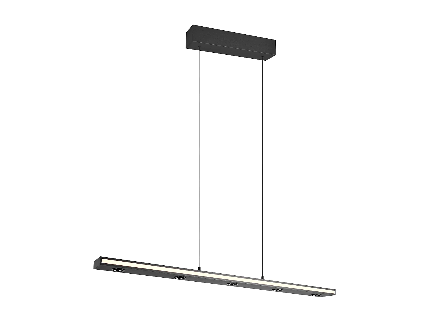 Lampada a sospensione LED bi-emissione, metallo, nero, L110 cm, Graham