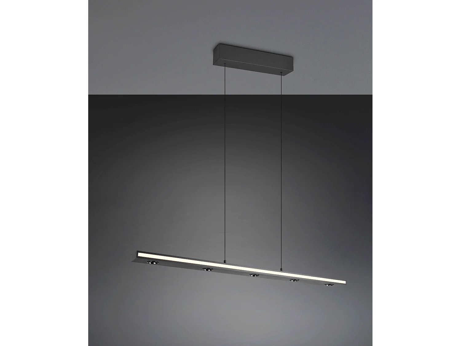 Lampada a sospensione LED bi-emissione, metallo, nero, L110 cm, Graham