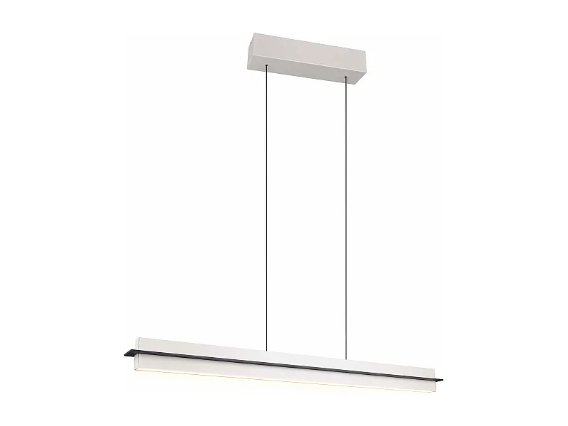 Lampada a sospensione LED, metallo, grigio caldo, L 95 cm, Emerson