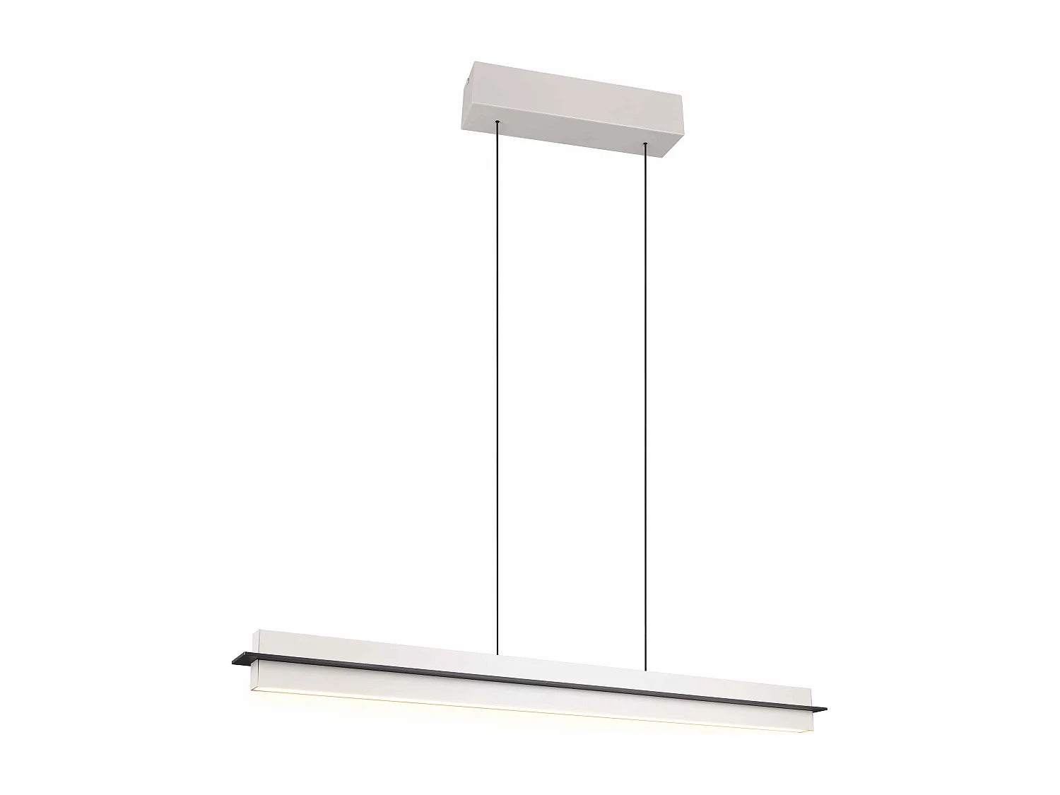 Lampada a sospensione LED, metallo, grigio caldo, L 95 cm, Emerson