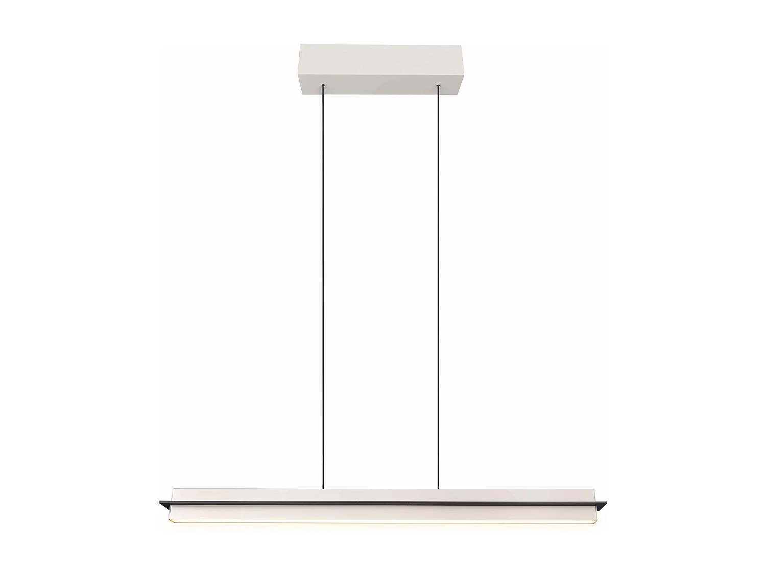 Lampada a sospensione LED, metallo, grigio caldo, L 95 cm, Emerson