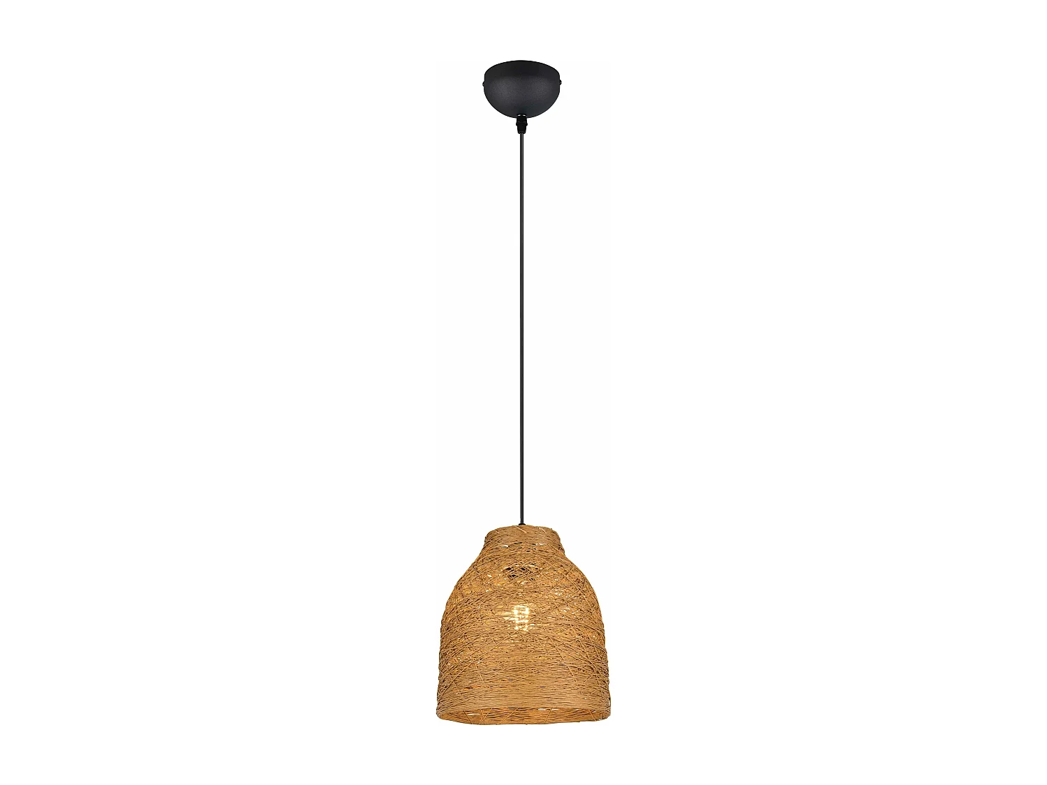 Lampada a sospensione, fibre naturali, D 25 cm, Joeline