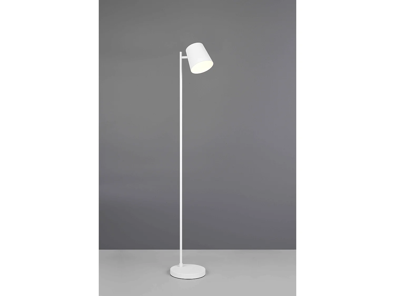 Piantana LED ricaricabile, metallo, bianco, H 125 cm, Blake