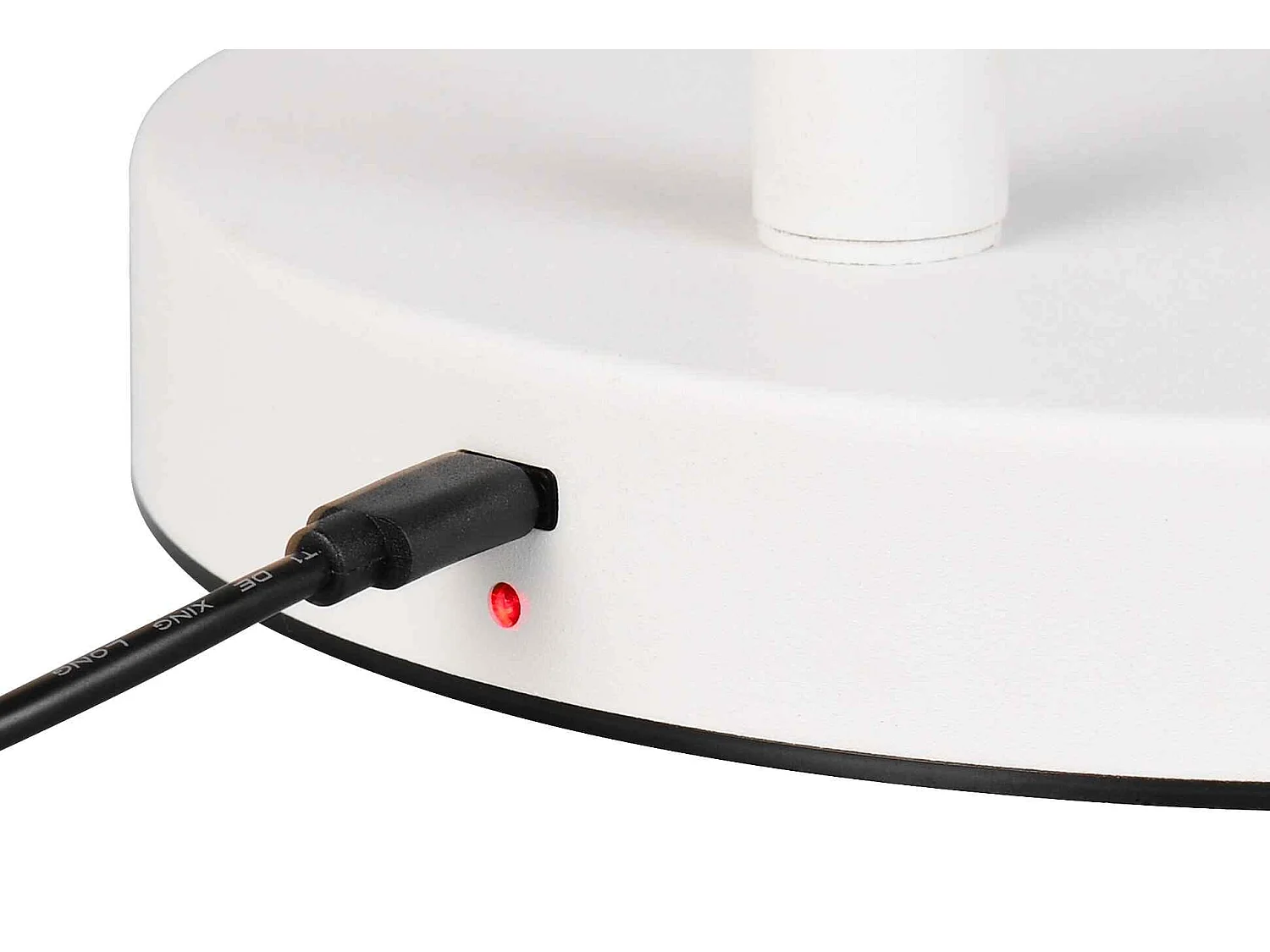 Piantana LED ricaricabile, metallo, bianco, H 125 cm, Blake