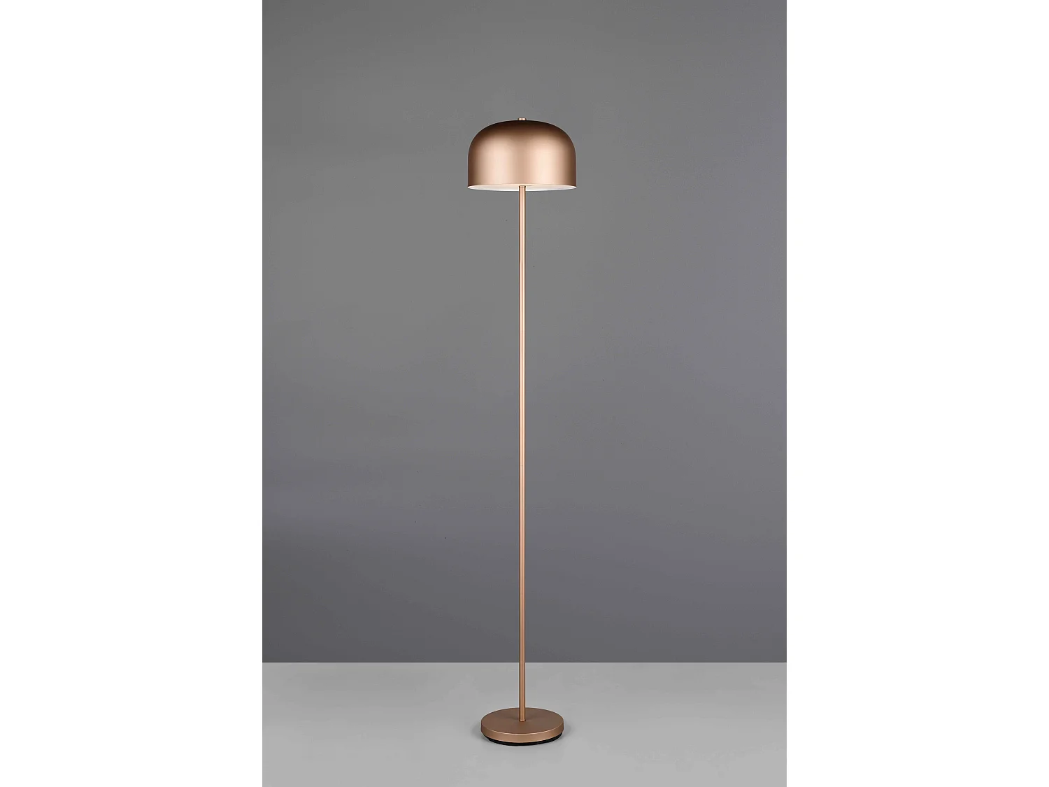 Piantana LED ricaricabile, metallo, caffè, H 147 cm, Jeff