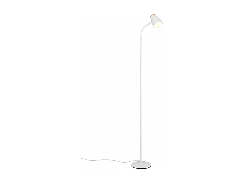 Piantana LED, plastica, bianco, H 145 cm, Pongo