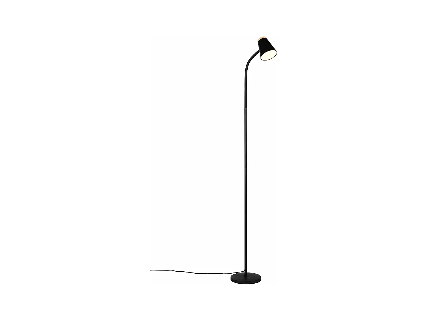 Piantana LED, plastica, nero, H 145 cm, Pongo