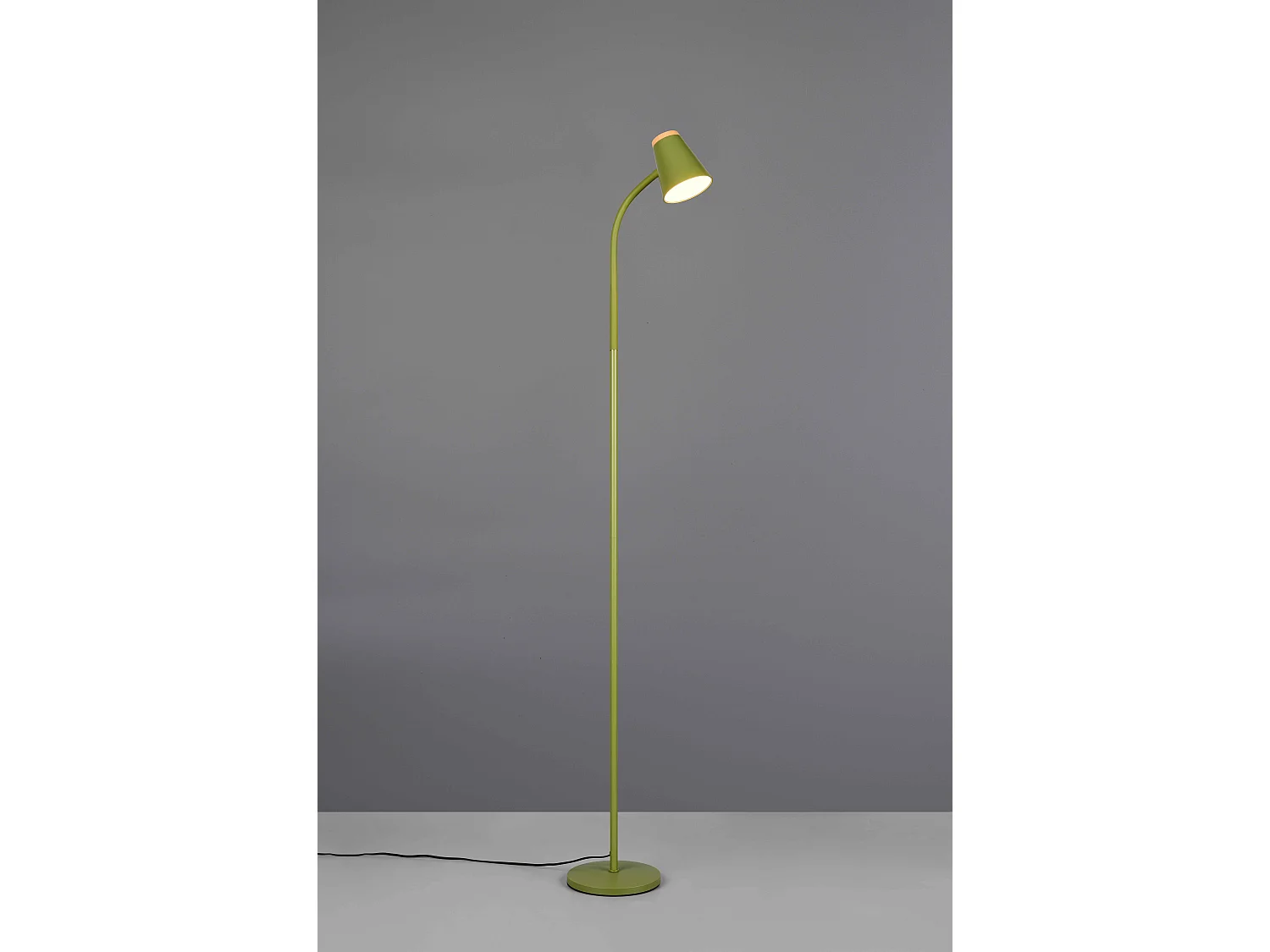 Piantana LED, plastica, verde, H 145 cm, Pongo
