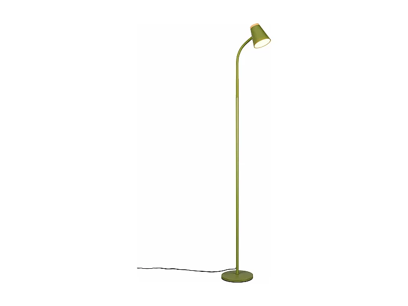 Piantana LED, plastica, verde, H 145 cm, Pongo