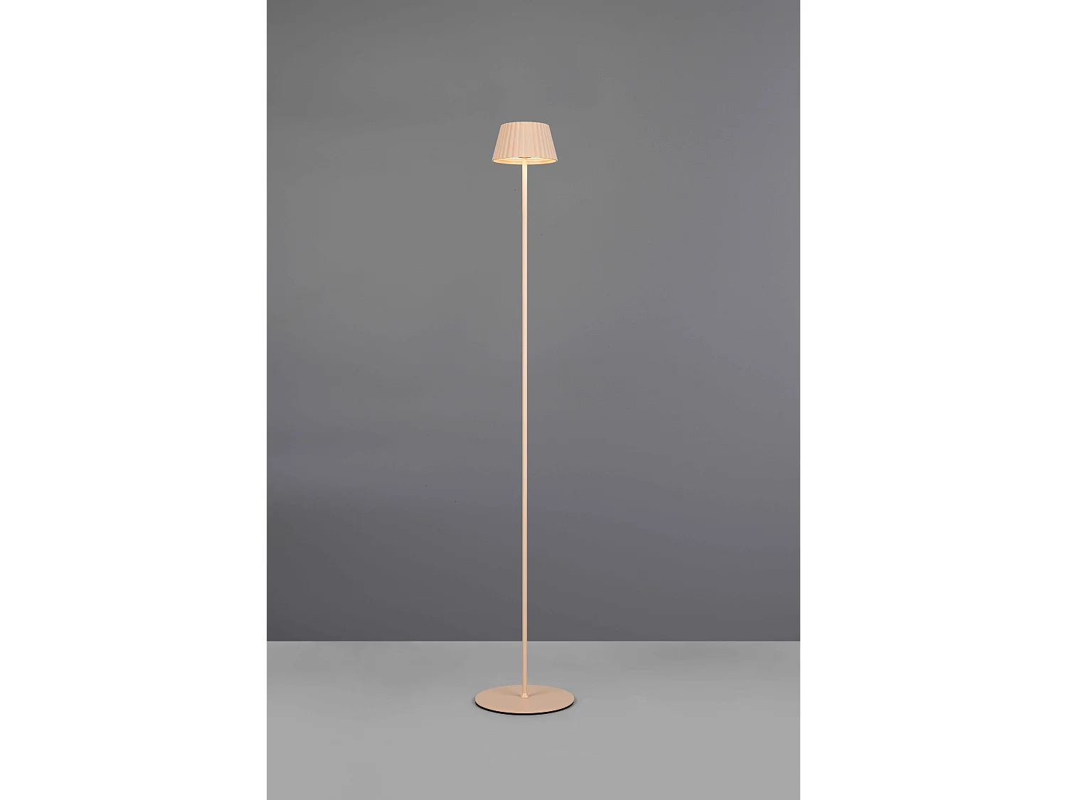 Piantana LED ricaricabile, metallo, sabbia, H 123 cm, Suarez