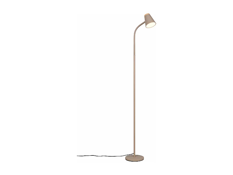 Piantana LED, plastica, beige, H 145 cm, Pongo