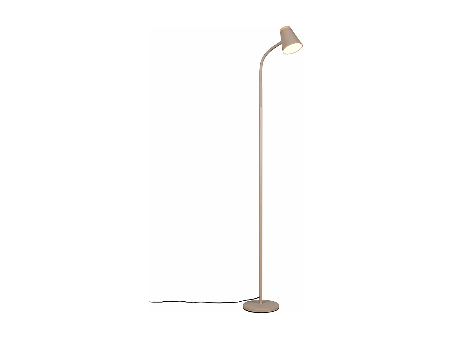 Piantana LED, plastica, beige, H 145 cm, Pongo