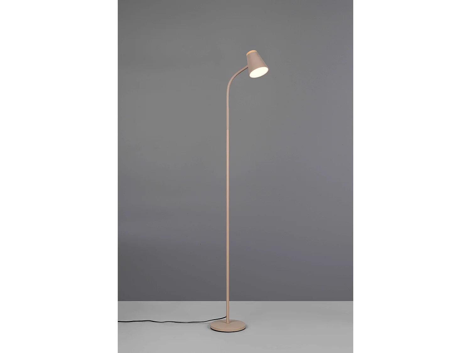 Piantana LED, plastica, beige, H 145 cm, Pongo