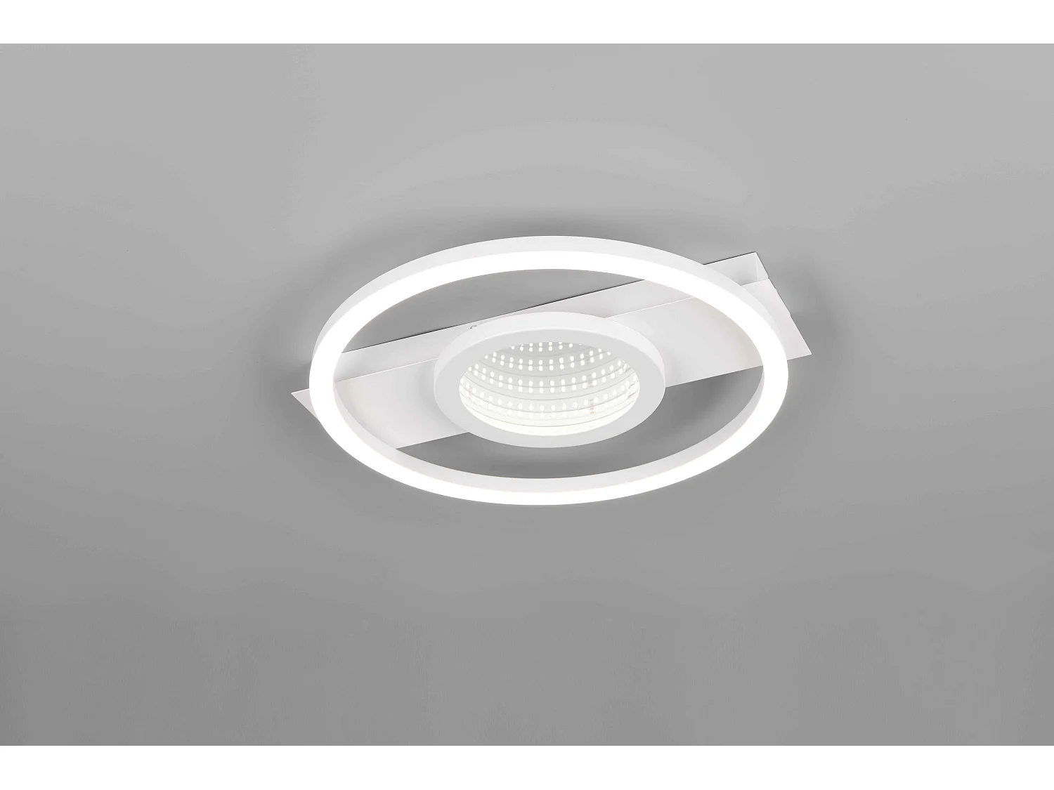 Plafoniera LED rotonda, metallo, bianco, L 36 cm, Wheeler