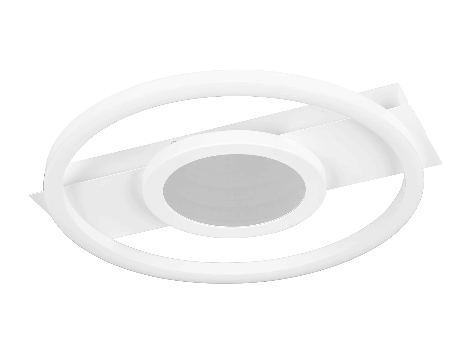 Plafoniera LED rotonda, metallo, bianco, L 36 cm, Wheeler