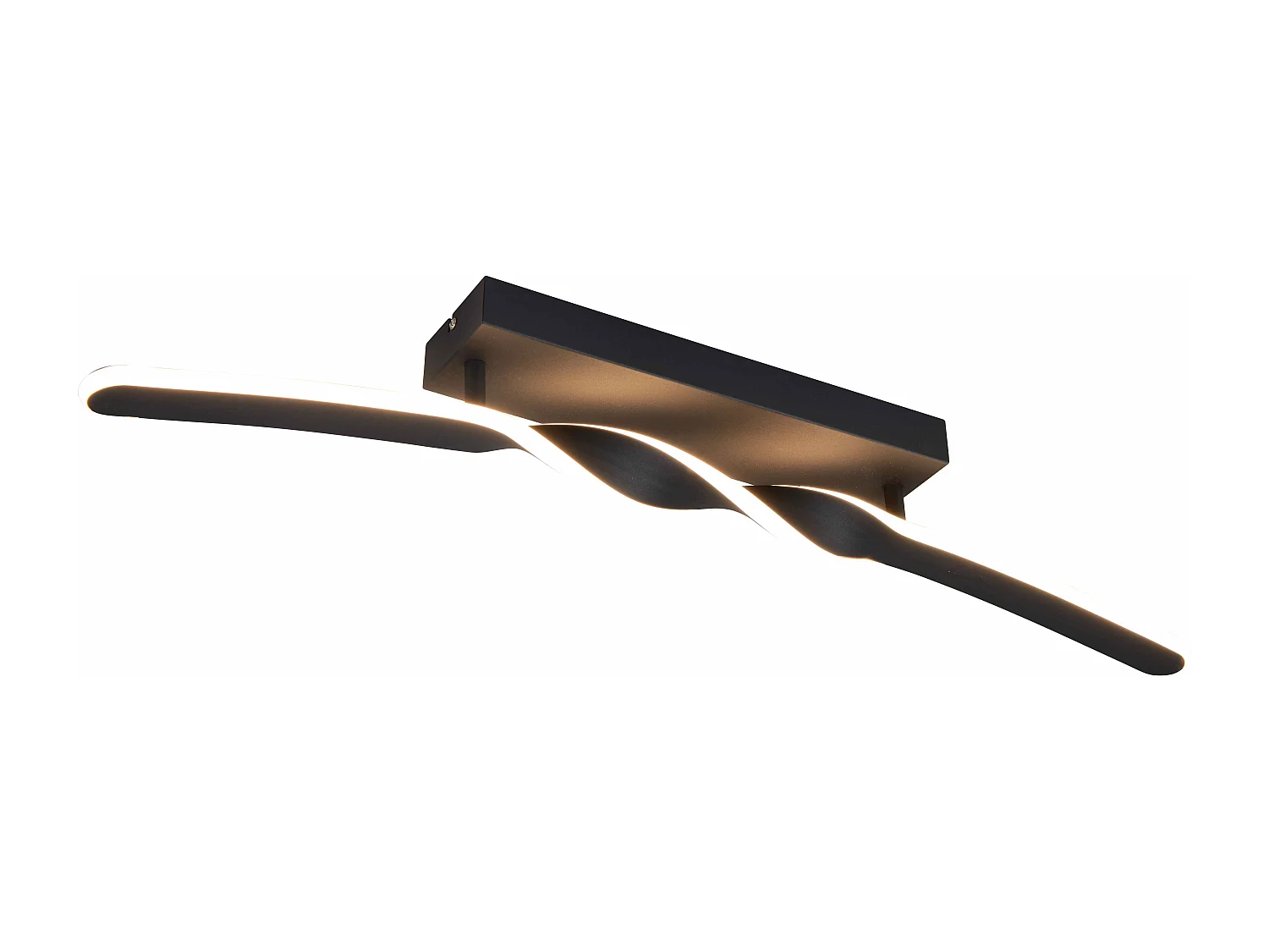 Plafoniera LED, metallo, nero, L 80 cm, Ginko