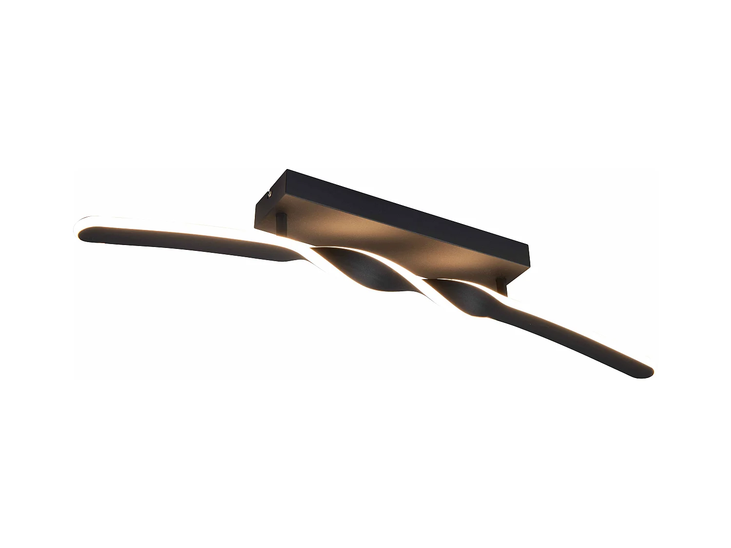 Plafoniera LED, metallo, nero, L 80 cm, Ginko