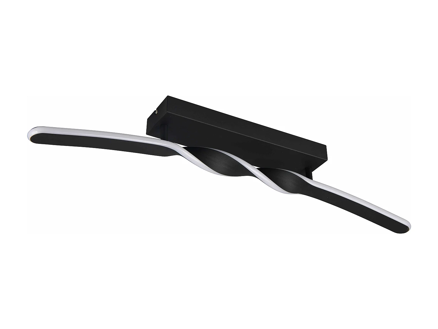 Plafoniera LED, metallo, nero, L 80 cm, Ginko