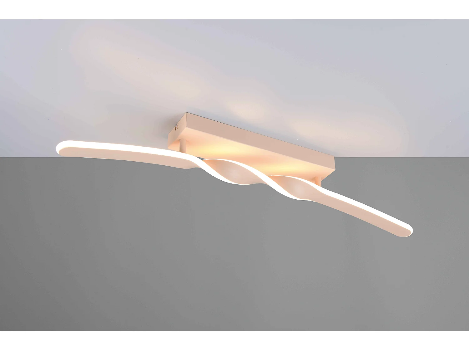 Plafoniera LED, metallo, sabbia, L 80 cm, Ginko