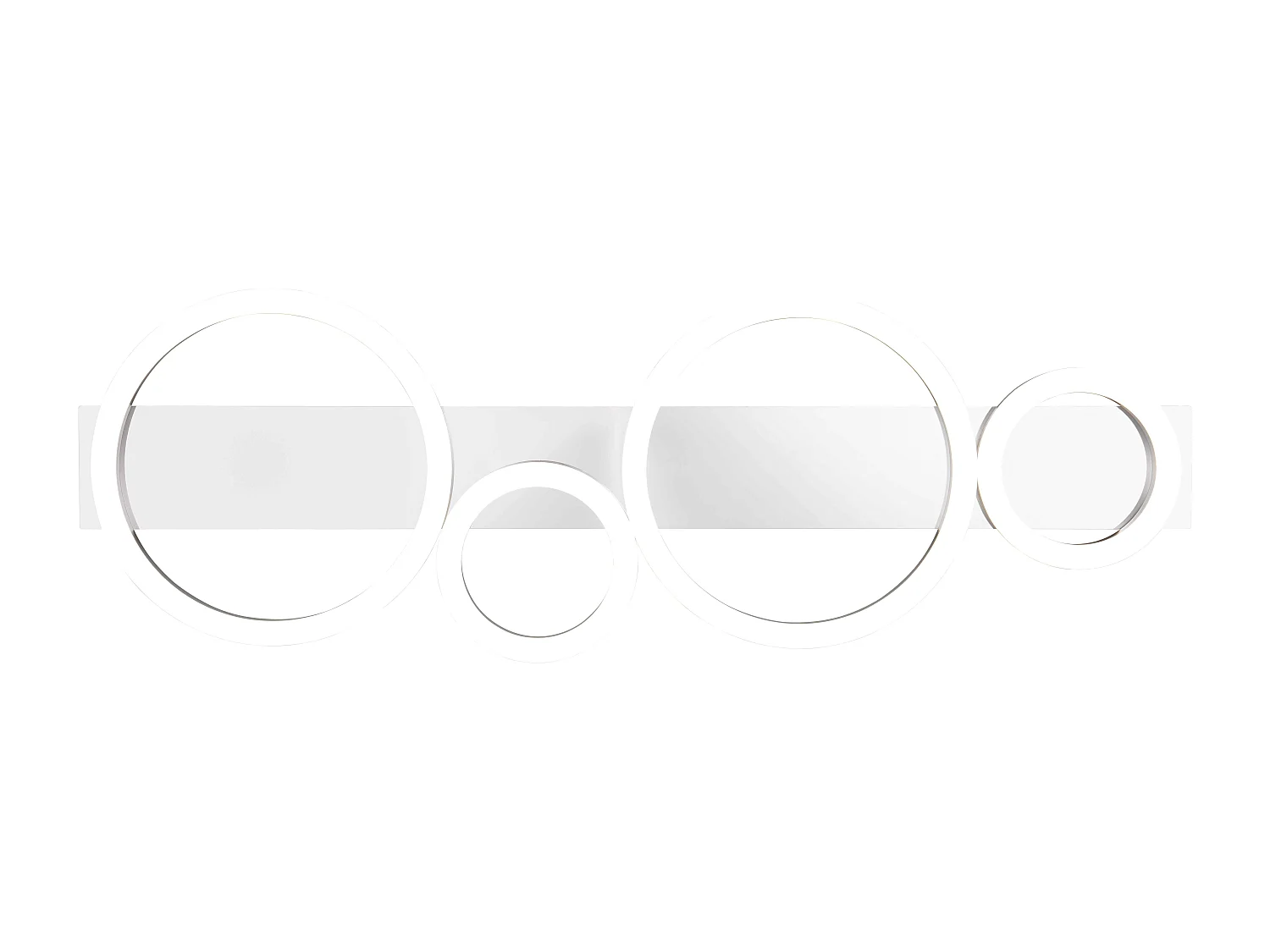 Plafoniera LED, metallo, cromato, L 72 cm, Lumos