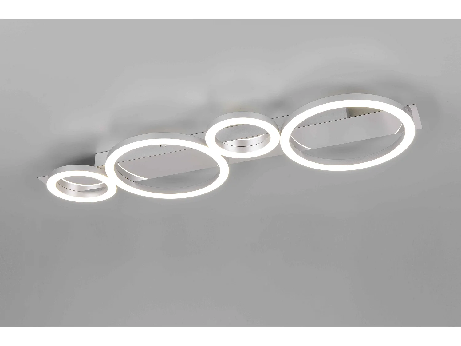 Plafoniera LED, metallo, cromato, L 72 cm, Lumos