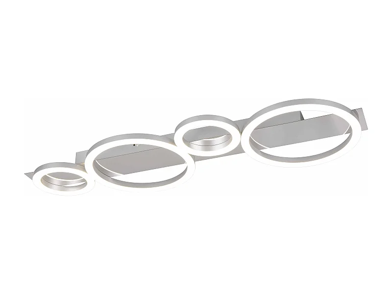 Plafoniera LED, metallo, cromato, L 72 cm, Lumos