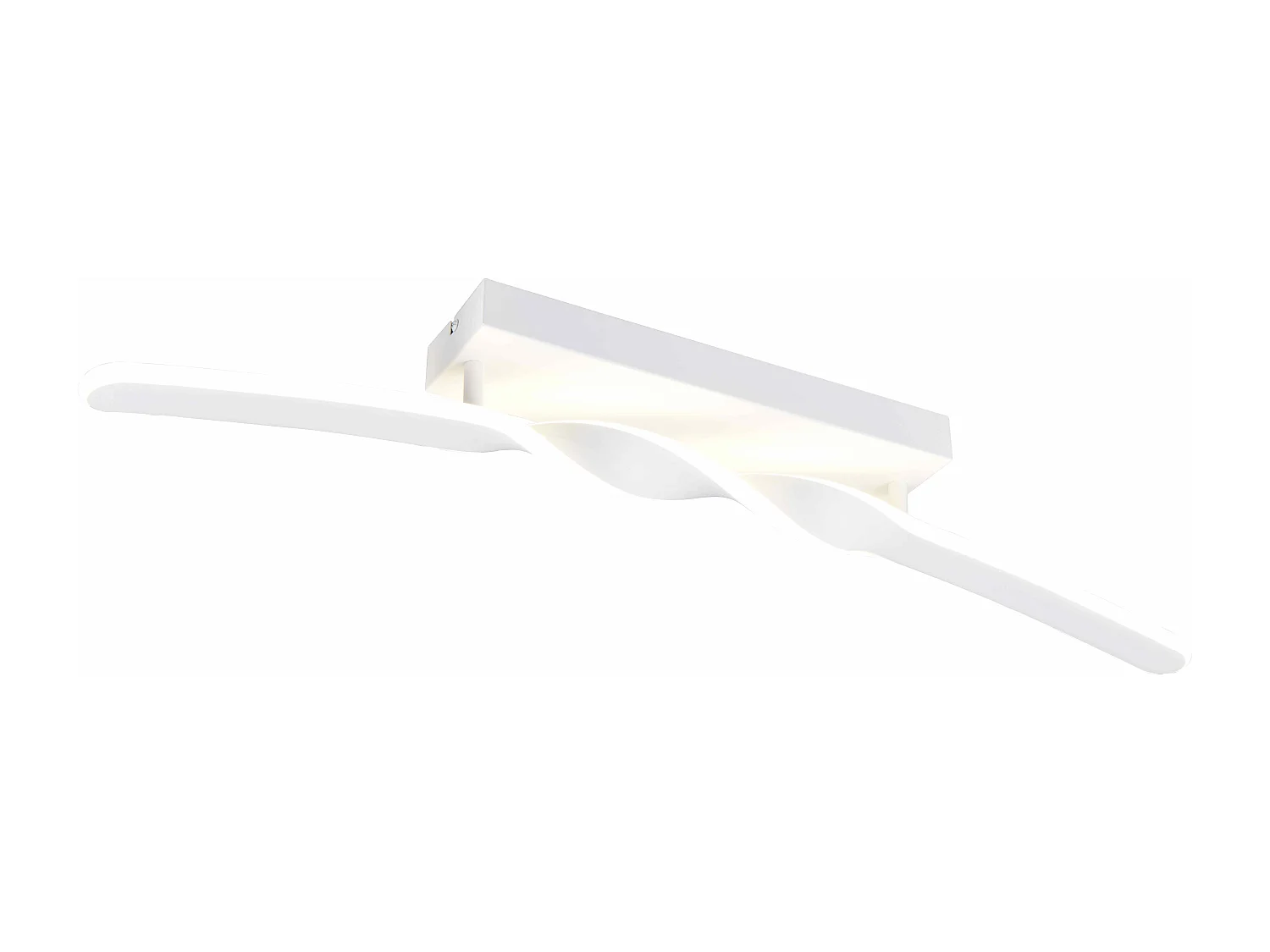 Plafoniera LED, metallo, bianco, L 80 cm, Ginko