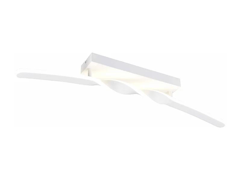 Plafoniera LED, metallo, bianco, L 80 cm, Ginko