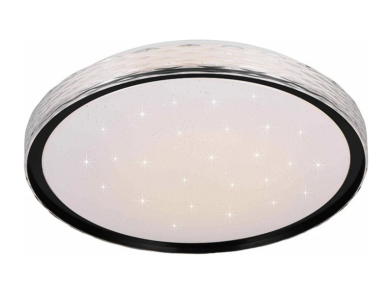 Plafoniera LED cielo stellato, metallo, nero, D 40 cm, Varda