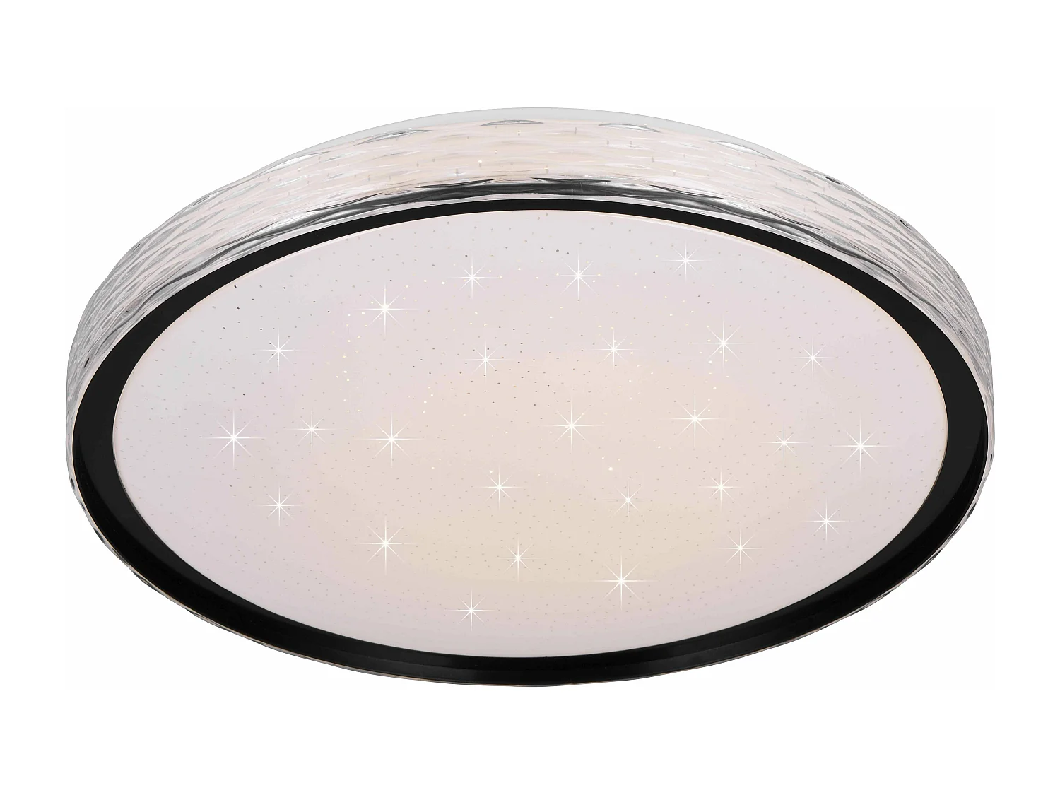 Plafoniera LED cielo stellato, metallo, nero, D 40 cm, Varda