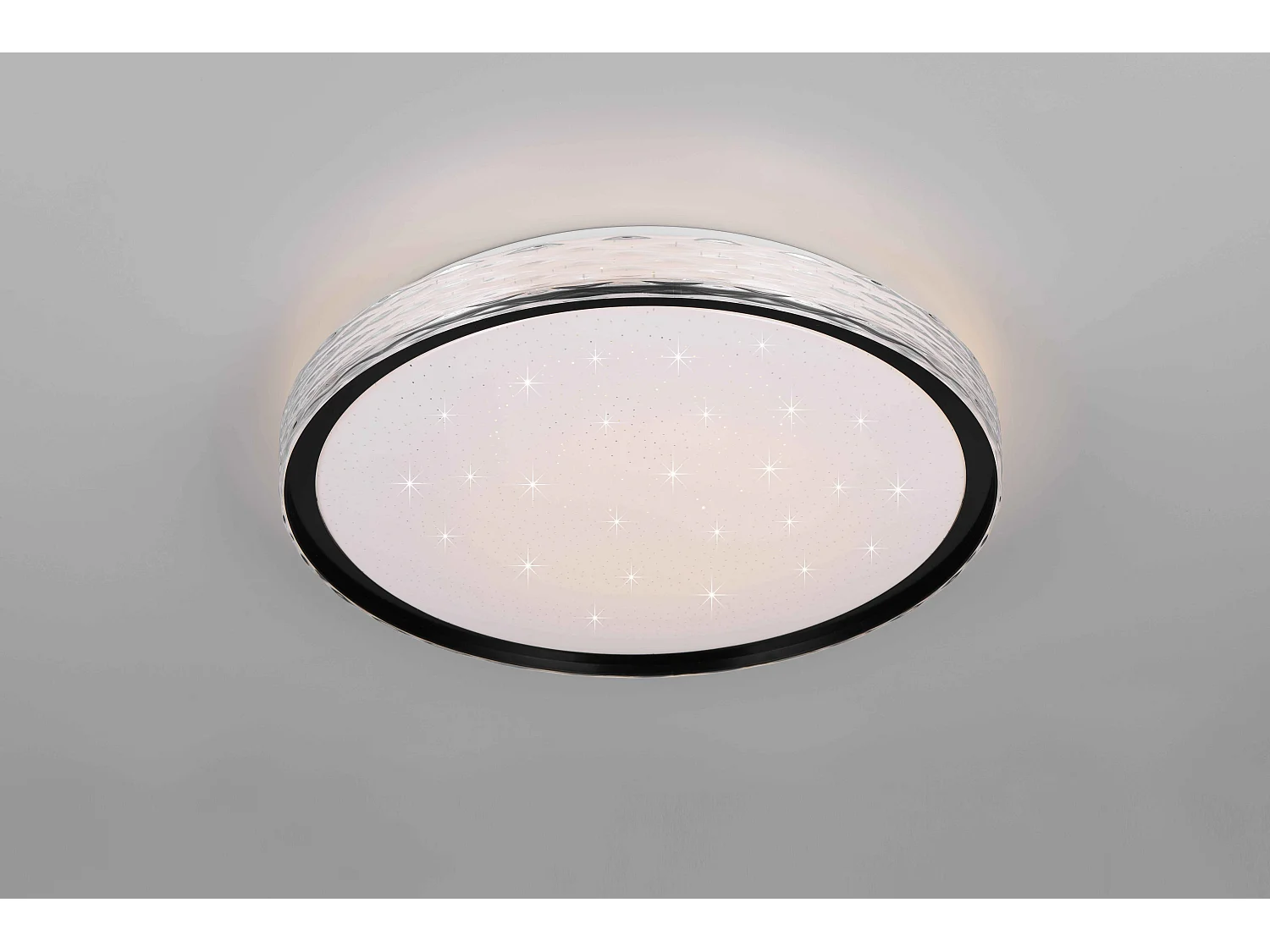 Plafoniera LED cielo stellato, metallo, nero, D 40 cm, Varda
