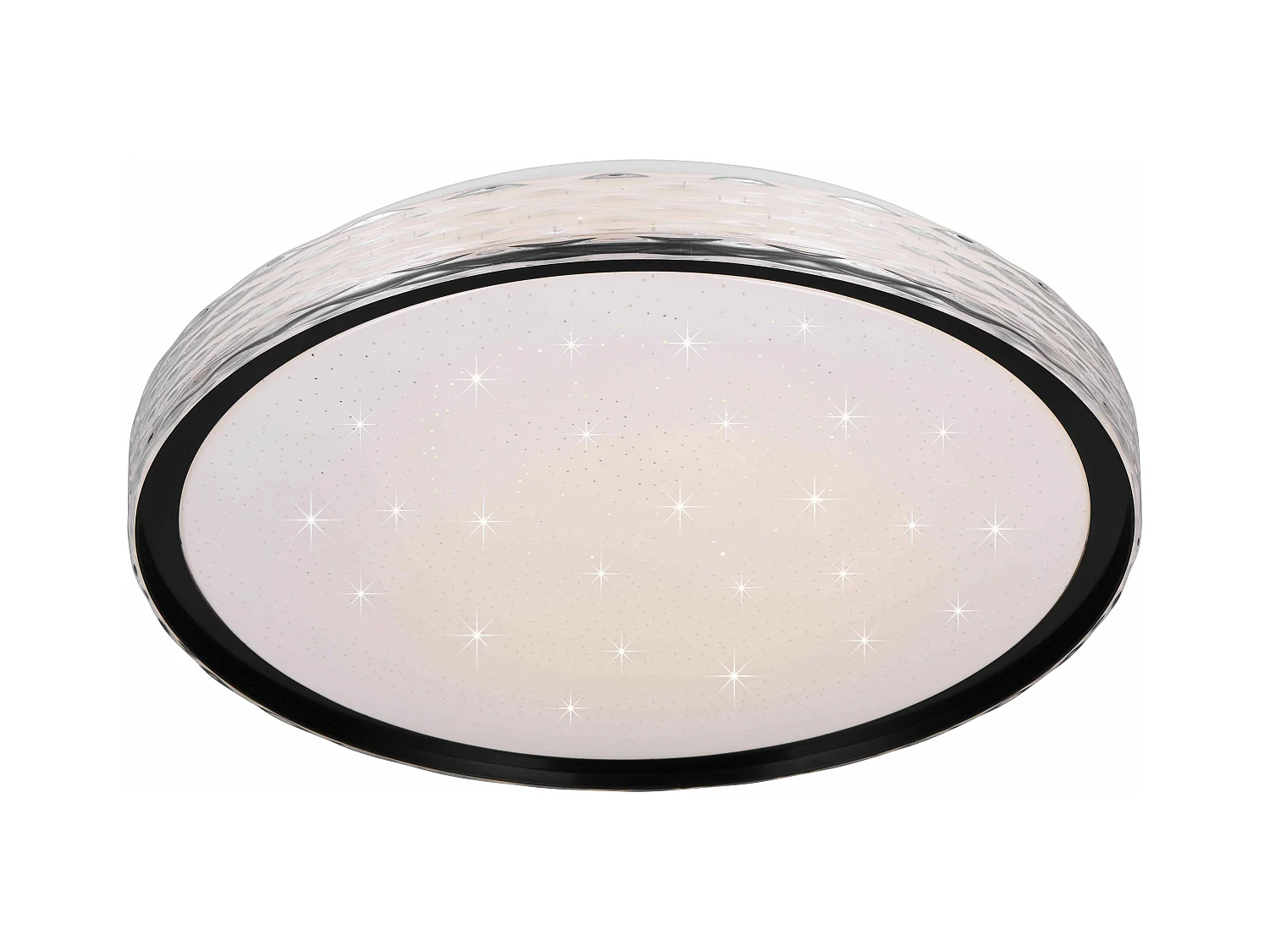 Plafoniera LED cielo stellato, metallo, nero, D 40 cm, Varda