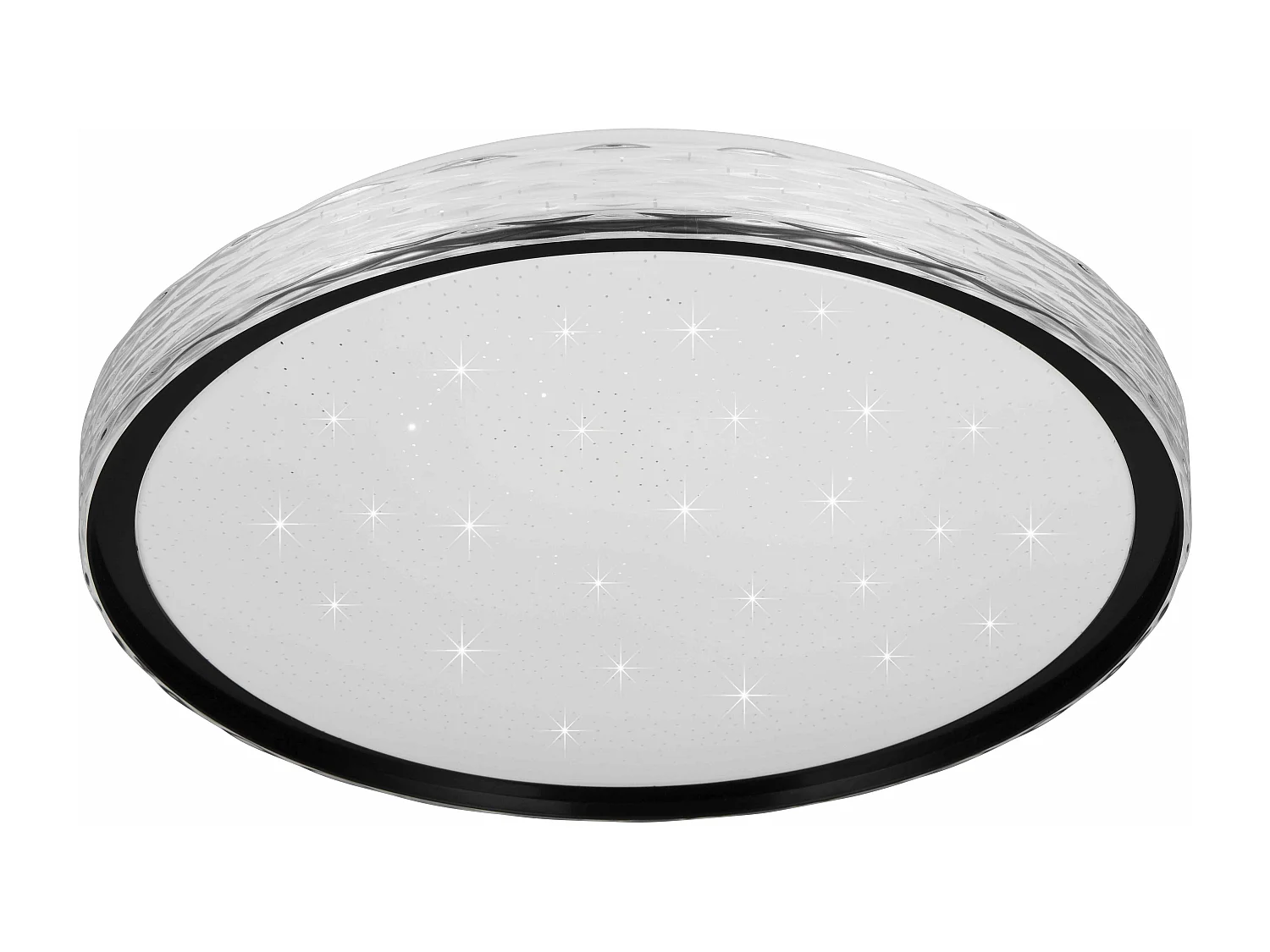 Plafoniera LED cielo stellato, metallo, nero, D 40 cm, Varda