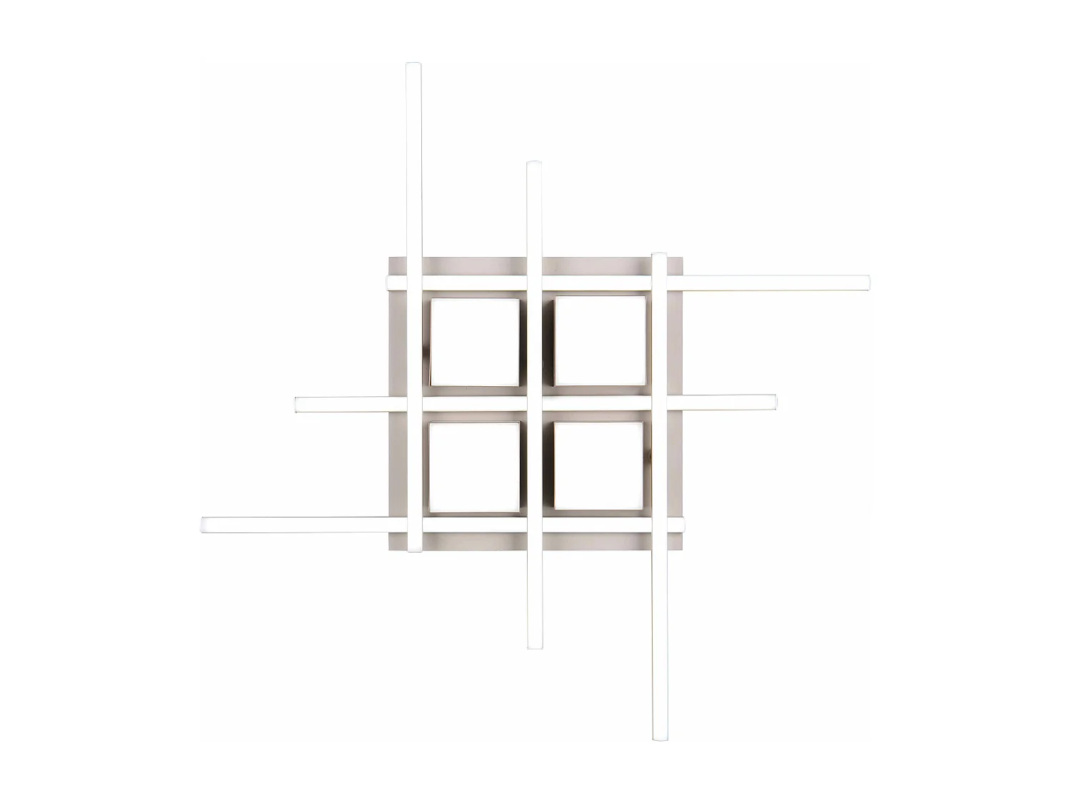 Plafoniera LED, metallo, caffè, 70x70 cm, Roger