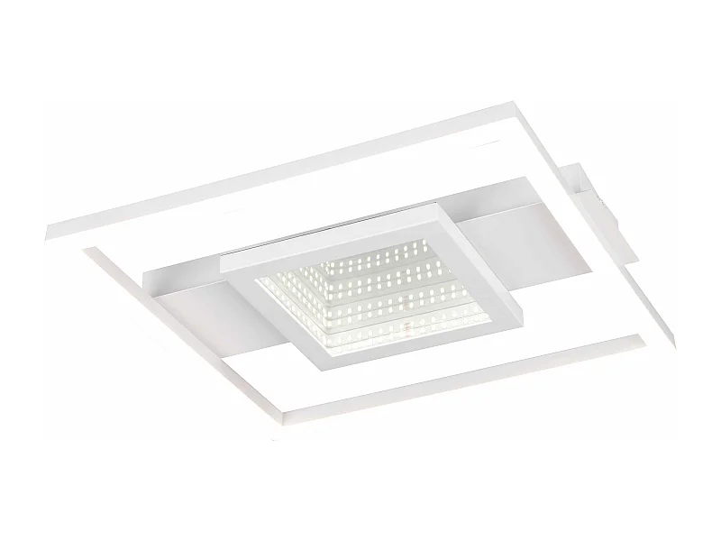 Plafoniera LED quadrata, metallo, bianco, 35x35 cm, Wheeler