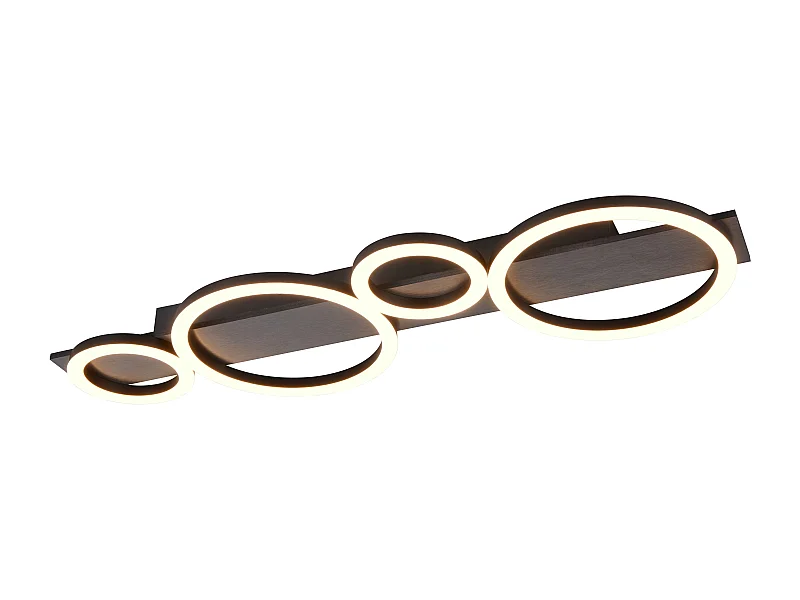 Plafoniera LED, metallo, nero, L 72 cm, Lumos