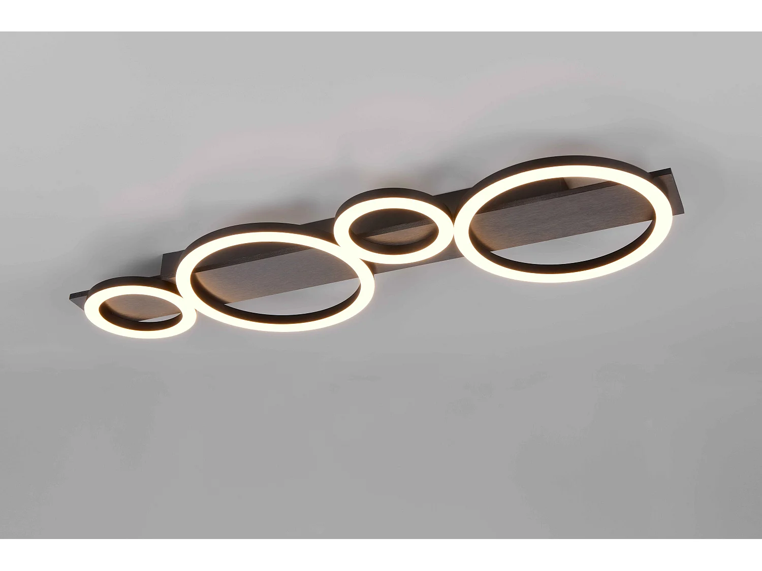 Plafoniera LED, metallo, nero, L 72 cm, Lumos