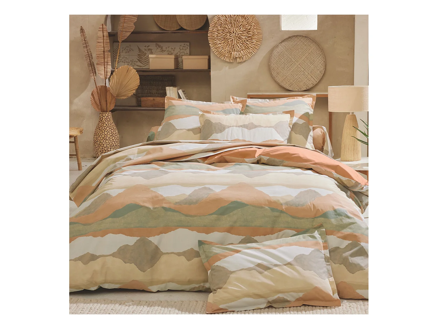 Parure de lit Land Craie 260x240- Tradilinge