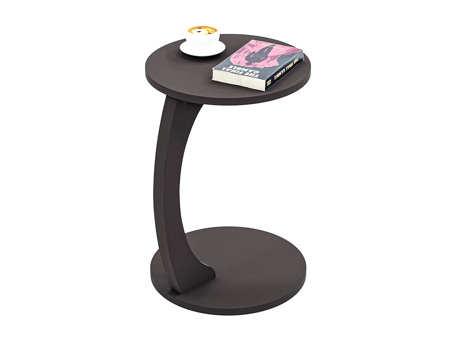 Table d’appoint Holeby ronde à roulettes gris [en.casa]