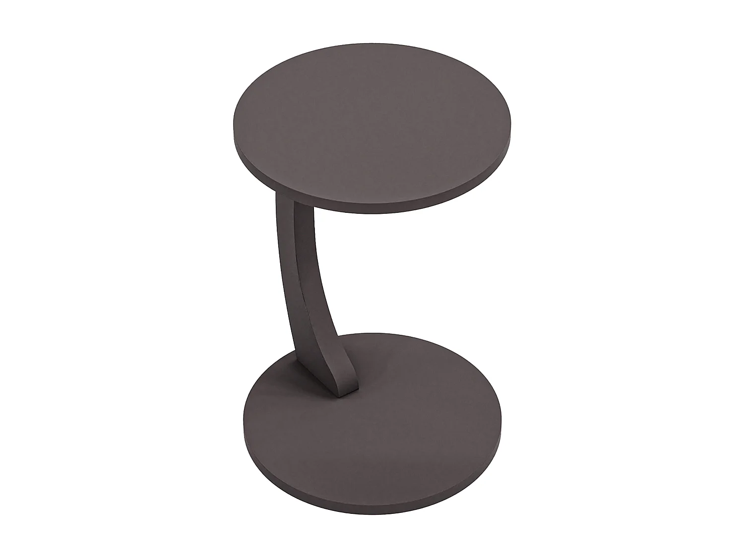 Table d’appoint Holeby ronde à roulettes gris [en.casa]