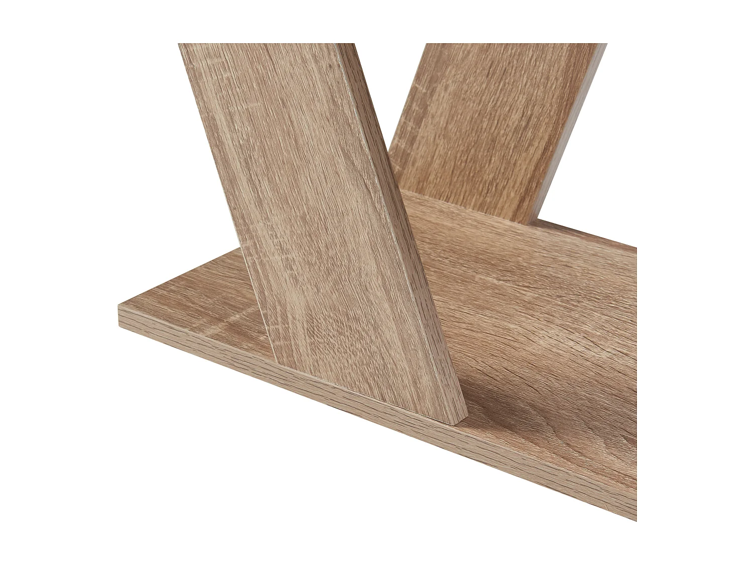 Table d'appoint Nome avec 2 étagères pannneau de particules 60 x 22 x 57 cm effet chêne [en.casa]