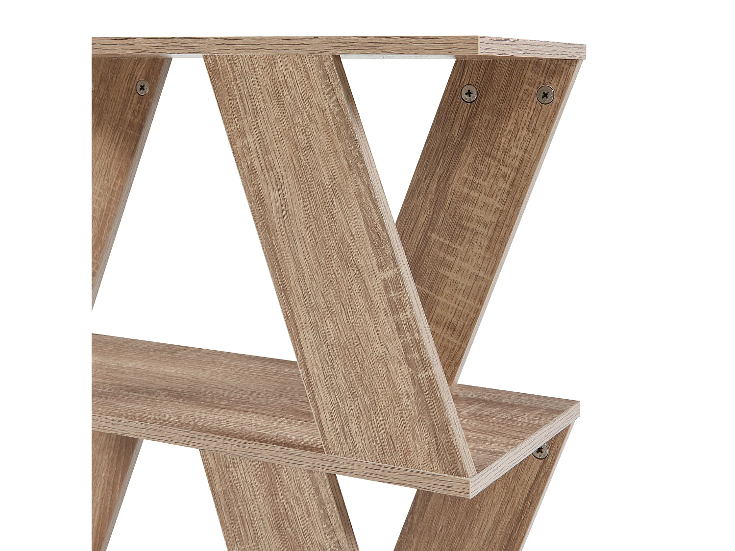 Table d'appoint Nome avec 2 étagères pannneau de particules 60 x 22 x 57 cm effet chêne [en.casa]