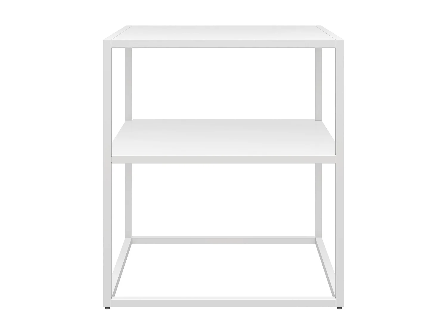 Table d'appoint Raahe pour salon 50,5 x 45 x 40 cm acier blanc [en.casa]
