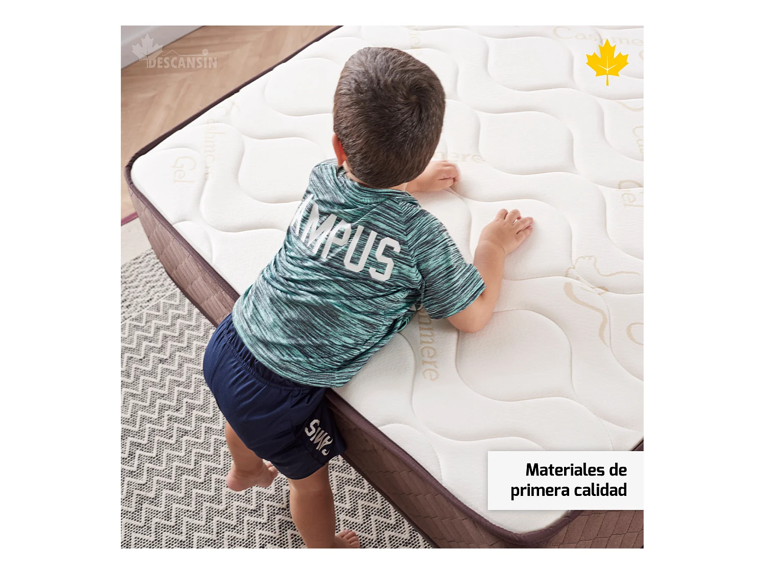 Pack Colchão + Cabeceira Estofada + Sommier 180x180 | Branco