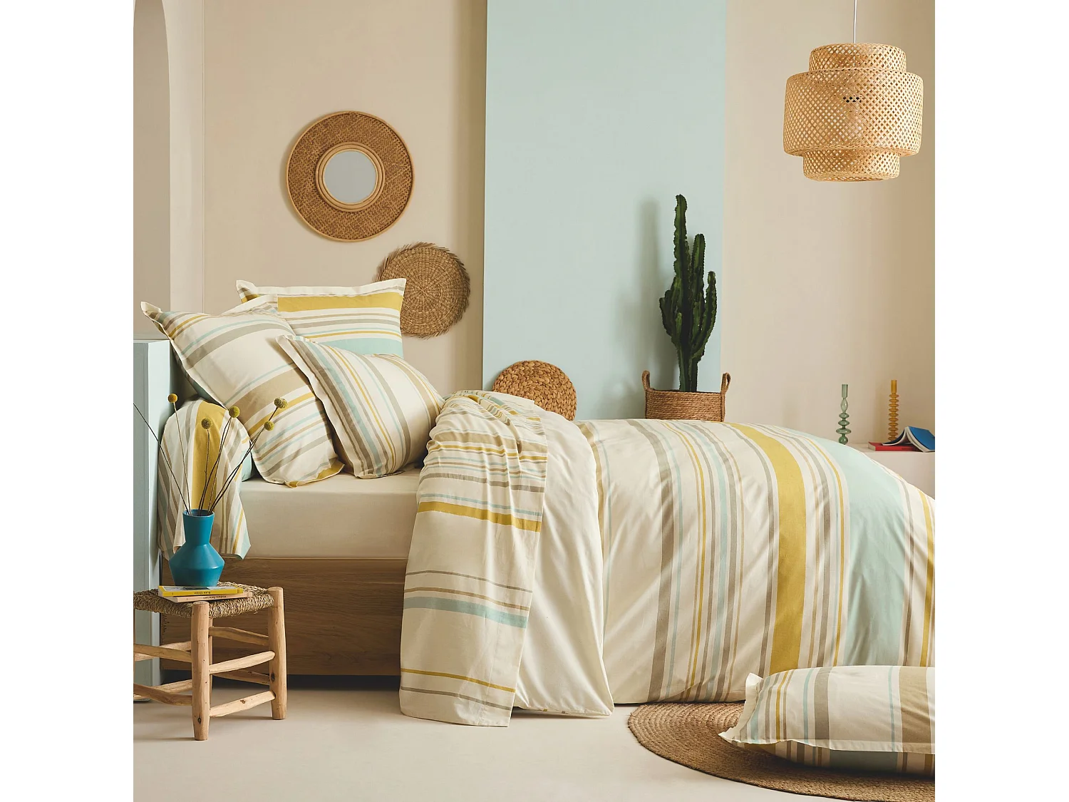 Parure de lit Hugo Faïence Tradilinge 140x200