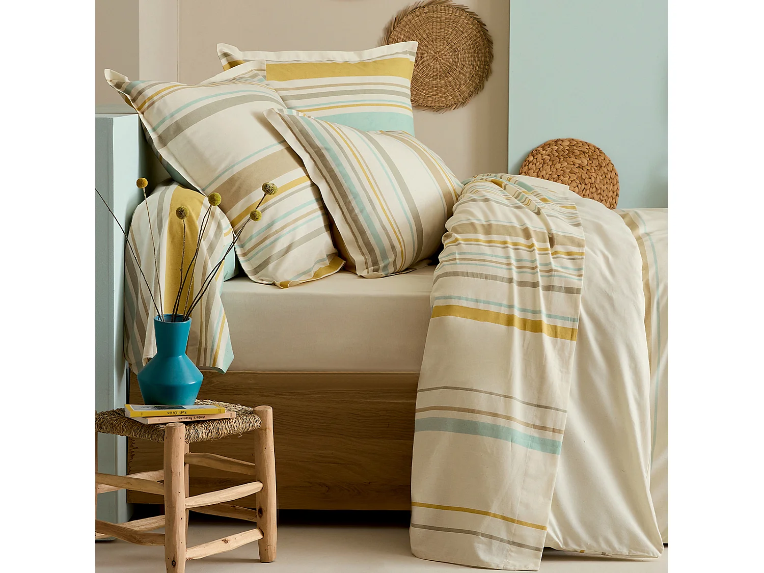 Parure de lit Hugo Faïence Tradilinge 140x200