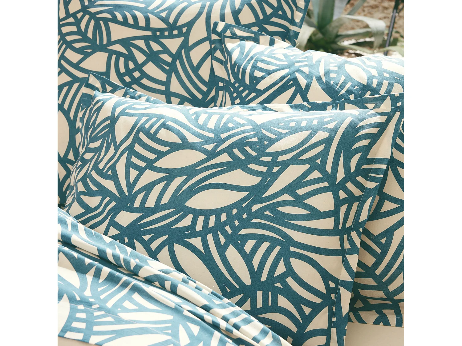 Parure de lit Serena bleu 140x200 cm  - Tradilinge