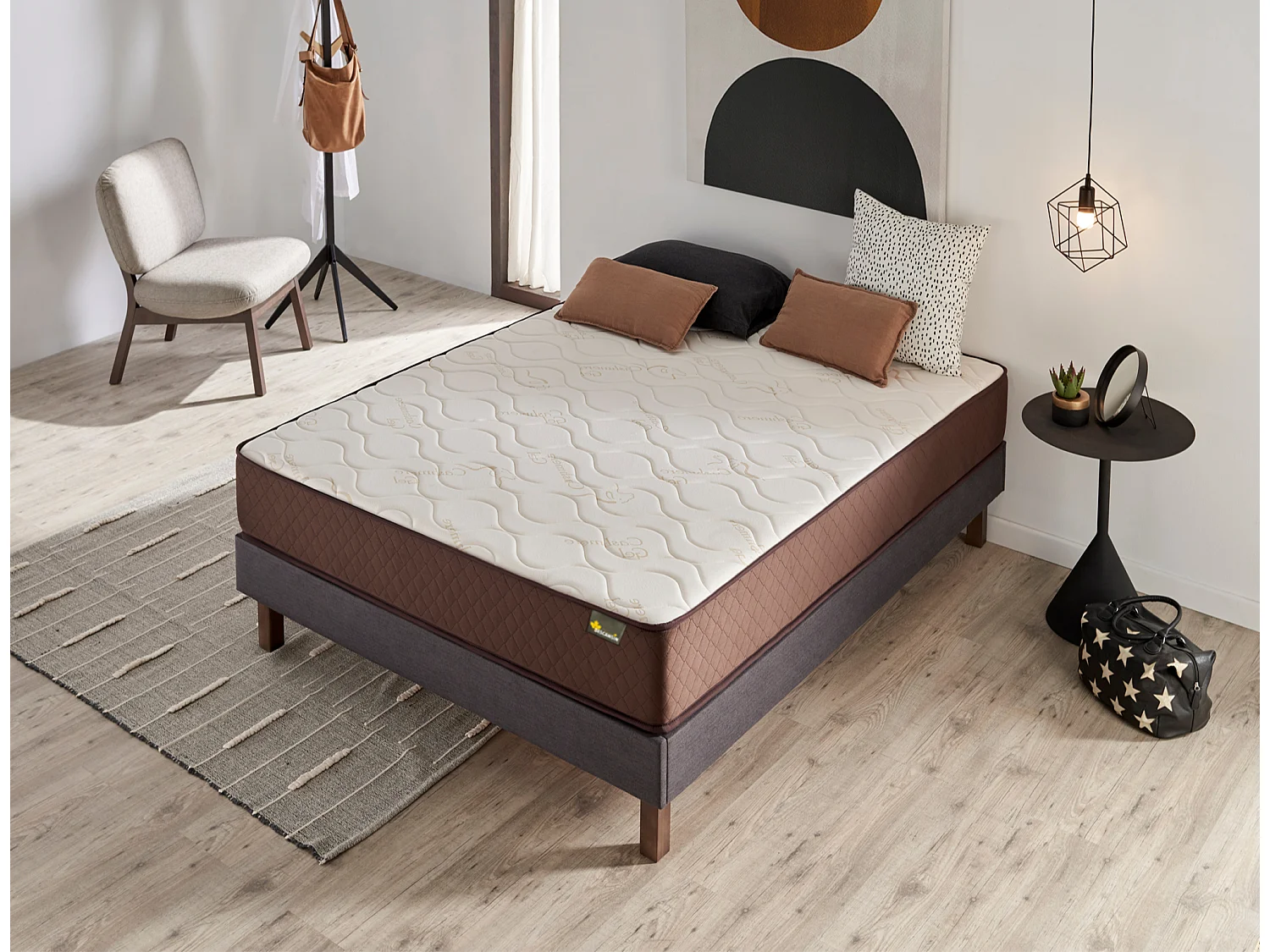 Colchão Toque viscoelástico eco fresh 110 x 190 22 cm de altura com 7 zonas de descanso | Descansin