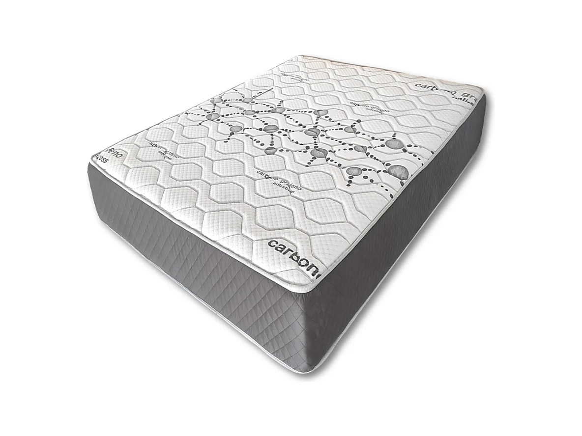 Colchon Viscoelástico 30cm Alta gama | 180 x 190 | Ideal para Personas con Dolores de Espalda | Alta Firmeza | Carbono-Grafeno Anti-Stress